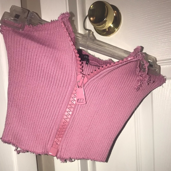 Fashion Nova Tops Fashion Nova Zip Up Crop Top Poshmark
